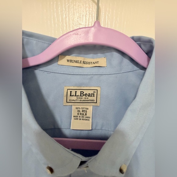 L.L. Bean Light Blue Button Down Shirt Men’s XL Regular Long Sleeve Classic Fit - Picture 2 of 6